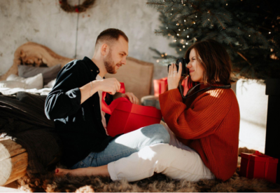 Winter Wonderland with a Flocked Garland and Tree Skirt